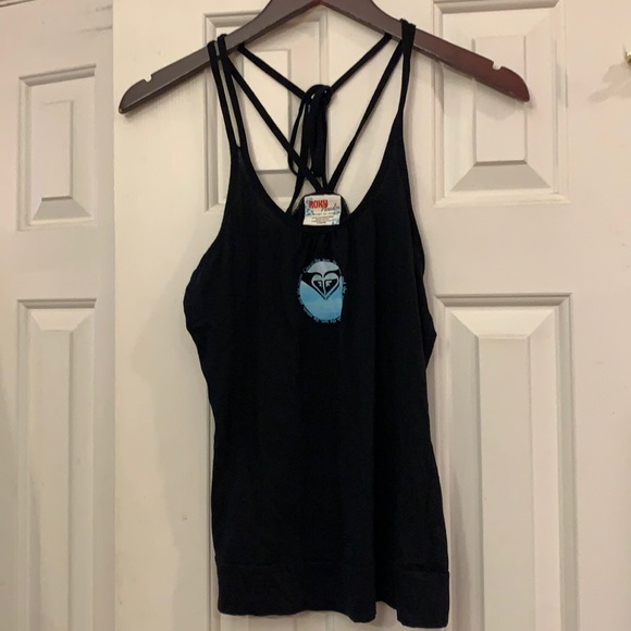 😍 2/$29 4/$50 Roxy Paradise Halter tank top black - Picture 1 of 8